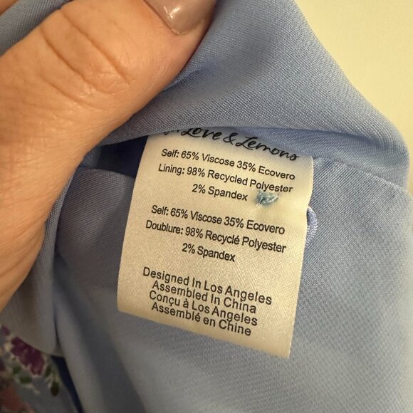 For Love & Lemons Charlene Puff Sleeve Floral Mini Dress Boho Cottagecore - XS - Picture 5 of 8